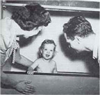 Skinner’s daughter Deborah in the ‘Aircrib’ 1944